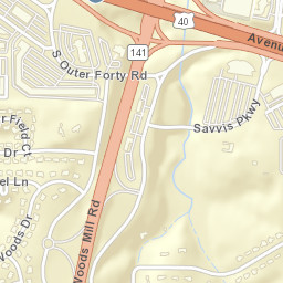 Interstate 64, Town and Country, MO 63017 Street Map