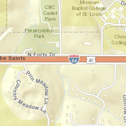 Courtyard Glen Drive Saint Louis MO Street Map