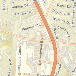 1114 South Brentwood Boulevard, Richmond Heights Street Map