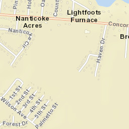 Nanticoke Acres Delaware Street Map