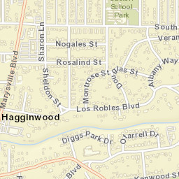 Hagginwood California Street Map