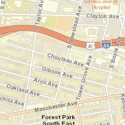 1201 S Newstead Ave St. Louis MO Street Map