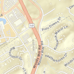 Woods Mill Road Town and Country MO Street Map