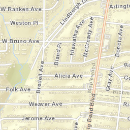 2270 South Big Bend Boulevard Saint Louis MO Street Map