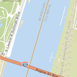 1 S Leonor K Sullivan Blvd, St Louis, MO Street Map