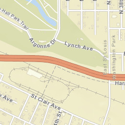 I-64 East St Louis IL 62205 America Street Map