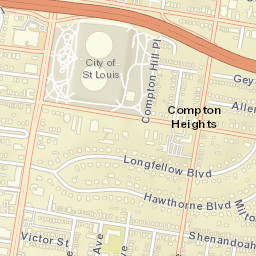 Allen Ave, St Louis, Missouri Street Map