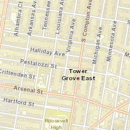 3426 Arsenal Street, St. Louis, MO 63118 Street Map