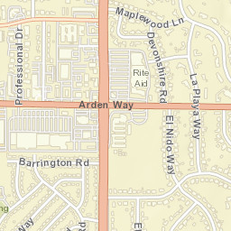 3650-3698 Arden Way Sacramento Street Map