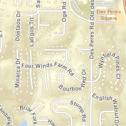 12803 Pelham Estates Drive, Des Peres, MO Street Map