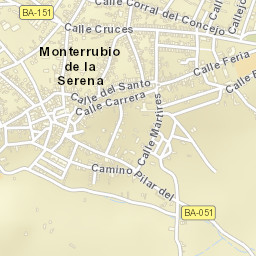 Monterrubio de la Serena Street Map