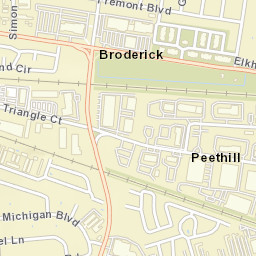 Peethill California Street Map