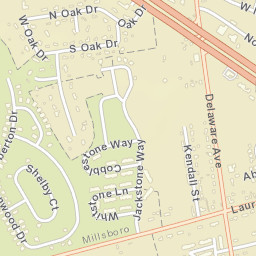 Oak Drive Delaware Street Map