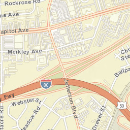West Sacramento California Street Map