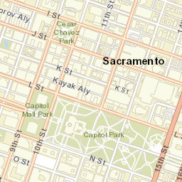 Sacramento, California Street Map
