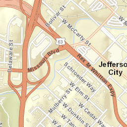 425-499 West Main Street, Jefferson City Street Map