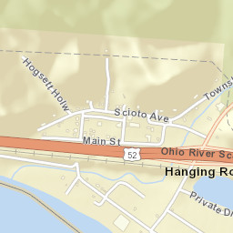 Hanging Rock Ohio Street Map