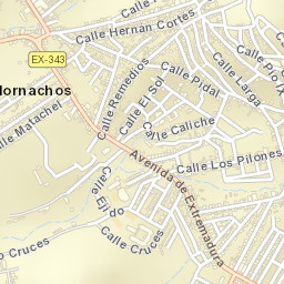 Hornachos Street Map