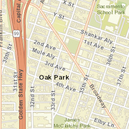 Oak Park California Street Map