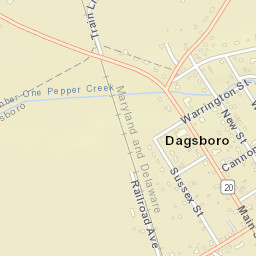 Dagsboro Delaware Street Map