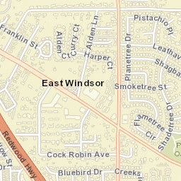 East Windsor California Street Map