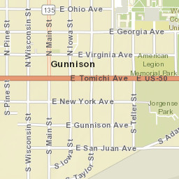 Gunnison Street Map