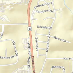 1000-1098 Duncan Heights Washington MO Street Map