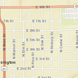 101-199 E 5th St Hoisington KS Street Map