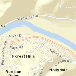 Forest Hills California Street Map