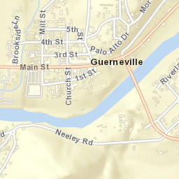 Guerneville California Street Map