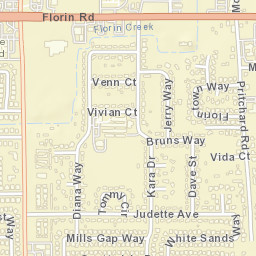 Florin California Street Map