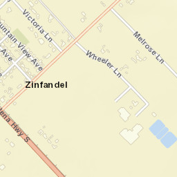 Zinfandel California Street Map