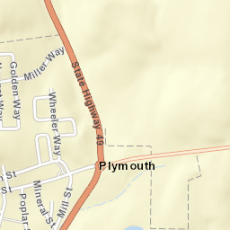 Plymouth California Street Map