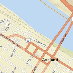 13th Street, Ashland, KY 41101, USA Street Map