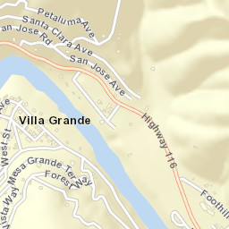 Villa Grande California Street Map