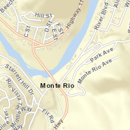 Monte Rio California Street Map