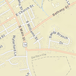 Selbyville Delaware Street Map