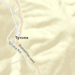 Tyrone California Street Map