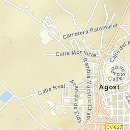 Agost Street Map