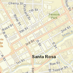 Santa Rosa, California Street Map