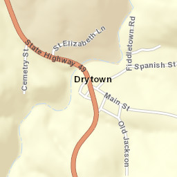 Drytown California Street Map
