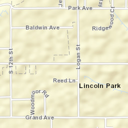 Lincoln Park Street Map
