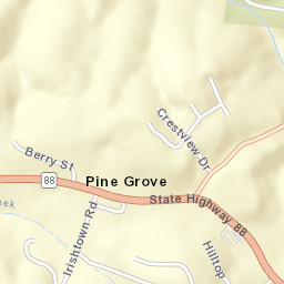Pine Grove California Street Map