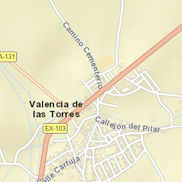 Valencia de las Torres Street Map