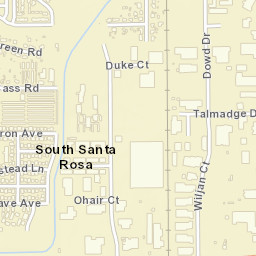 South Santa Rosa California Street Map
