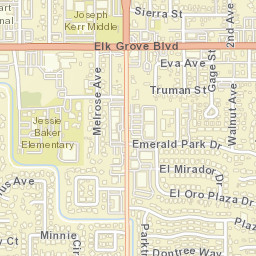 Elk Grove, California Street Map