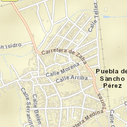 Puebla de Sancho Pérez Street Map