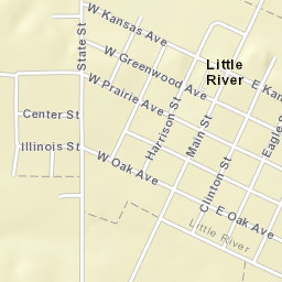 153-199 West Kansas Avenue Little River KS Street Map
