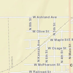 Main St Canton Kansas Street Map