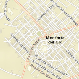 Monforte del Cid Street Map